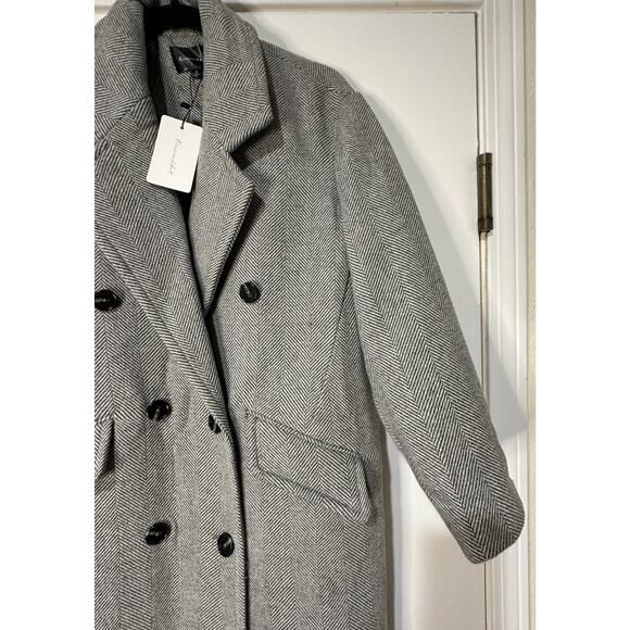 Line and Dot Paola Coat Heather Grey Wool Blend Size Small NWT Button Closure - Picture 6 of 16